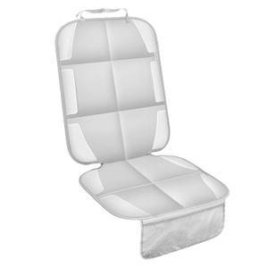 Meolsaek Car Seat Protector for Child Car Seat, Durable 600D Fabric Waterproof Car Seat Cover with Thick Pad Non-Slip Backing (No Imprints) (Pack of 1, Light gray)