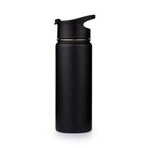 POWCAN 26 oz Insulated Water Bottle with 2-in-1 Straw and Spout Lid, Keep Cold 24H, Leak-Proof, Fits in Car Cup Holder, Stainless Steel Water Bottle for Sports, Travel, and School (Dark Knight)
