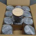 14 OZ Thick Candle Jars for Making Candles 12 Pcs, 3 Wick Empty Jars with Wood Lids for Candle Making, Sample Container,Matte Black