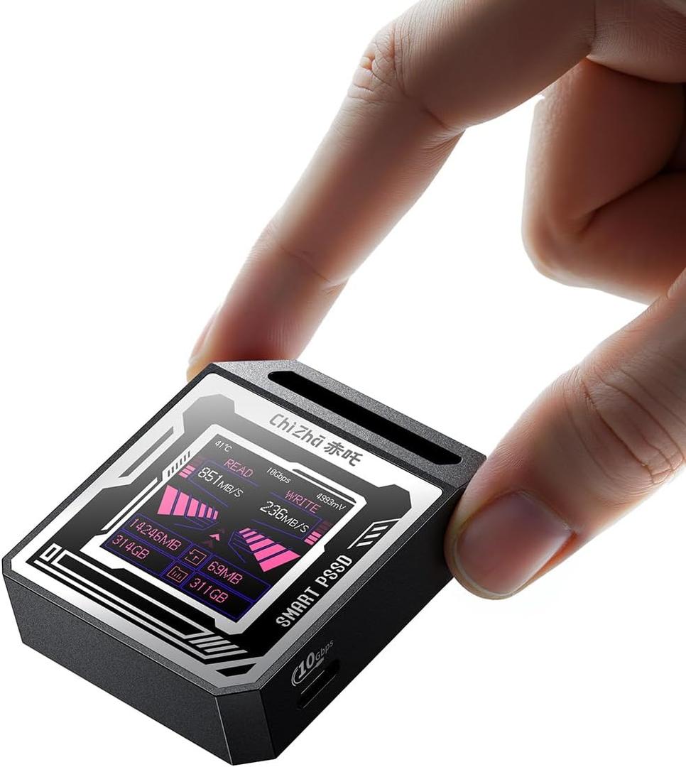 DOCKCASE & CHIZHA Pocket M.2 2230 NVMe SSD Enclosure, Support 3s PLP Prevents Write Data Loss, 10Gbps USB C 3.2 Gen2, fits NVMe PCIe, Exclusive to Size 2230, Support M-Key B+M Key UASP