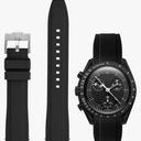 Watch Bands for Moonswatch Watch,Curved No Gap Quick Release Silicone Bands Compatible with Omega X Swatch 20mm Premium Silicone Rubber Replacement Band Strap Men Women