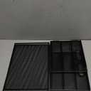 Lavatino 3-Tier Letter Tray Desk Organizer, Mesh Metal Paper File Tray Organizer for Desk, Office Supplies & Home Organization, Fits A4 Paper, Mail, Magazines & Office Accessories (Black with Handle) (12.6" x 9.1" x 7.6")