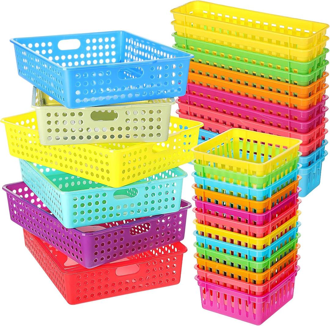 Mifoci 30 Pack Classroom Paper Tray, Plastic Turn in Trays for Classroom