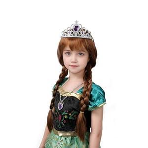 MUPUL Long Braided Wig - Brown Braided Wig for Kids Halloween Costume