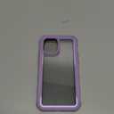 CENHUFO Privacy for iPhone 12 Case/iPhone 12 Pro Case, Full Body Phone Case with Built-in Tempered Glass Privacy Screen Protector and Camera Lens Protector, Shockproof Bumper Clear Cover -Purple