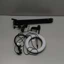 Overhead Camera Mount with Ring Light, Flexible Articulating Phone Arm Stand Compatible with iPhone, Logitech Webcam, Desk Tripod for YouTube Live Stream Cooking Nail Video Recording (Black)