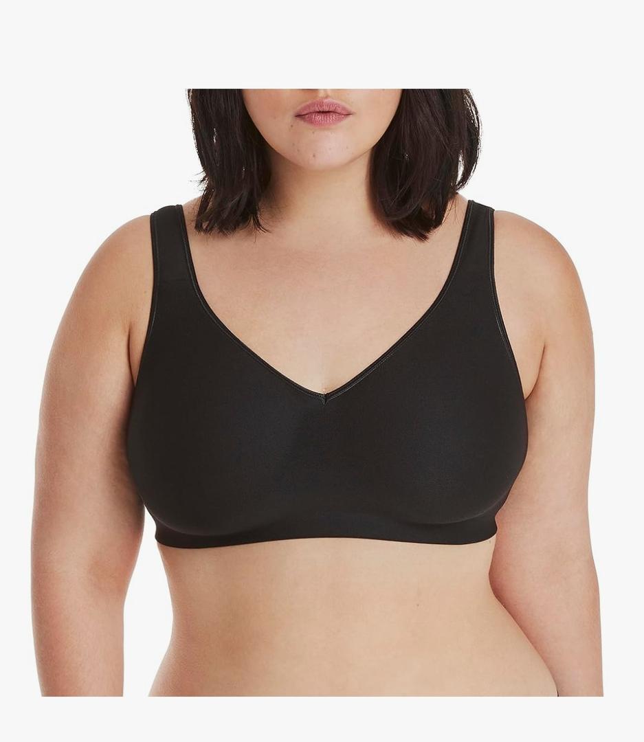 Hanes Womens Wireless Bra, Smooth Comfort Full-Coverage T-Shirt Bra for Women L