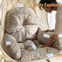 Swing Egg Chair Cushion Thickened Hanging Basket Seat Cushion Washable Hammock Chair Cushions Outdoor Patio Hanging Chair Cushion Replacement (Only Cushion) (Off White)