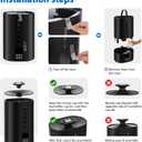 Coolfiqu 6L Humidifiers for Bedroom Large Room Home,Cool and Warm Humidifier for Baby and Plants Hot Mist Top Fill Desk Humidifier Oil Diffuser,Quiet,Auto Mode,360Nozzle-Midnight Black(2026 Upgraded)