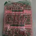 Red Checkered Print Cloth Napkins 100% Cotton, 18" X 18" Washable Dinner Napkins Cloth Set, Set of 6 Napkins for Party, Wedding, Cocktail