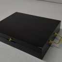 WGLILO Wooden silverware storage box with lid, Cutlery case with Handle & Felt Lined, Silver flatware chest for 12 Sets of Utensil for Forks, Knives, Spoons, Kitchen and Dining Organizer