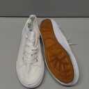 Obtaom Women's Play Fashion Sneaker White Color Washed and Leopard Canvas Slip on Shoes (6)