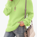 Jouica Women's Turtleneck Oversized Sweaters Batwing Long Sleeve Pullover Loose Chunky Knit Jumper L