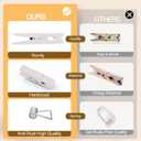 2 x (Pack of 128) Mini Wooden Colored clothespins White