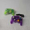 Gamecube Controller, Classic Wired Controller for Wii Nintendo Gamecube (Clear Purple & Clear Green-2Pack)
