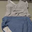 Eomenie Two Piece Tankini Swimsuits for Women Tummy Control Bathing Suits Cutout Back Swim Tank Top with High Waisted Bottom M