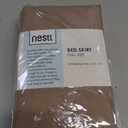 Nestl Taupe Full Bed Skirt - Full Size Bed Skirt 14 Inch Drop - Brushed Microfiber Bed Skirts - Hotel Quality Pleated Bed Skirt - Shrinkage & Fade Resistant