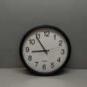 Bernhard Products Black Wall Clock, Silent Non Ticking - 16 Inch Extra Large Quality Quartz Battery Operated Round Easy to Read Home/Office/Business/Kitchen/Classroom/School Clocks