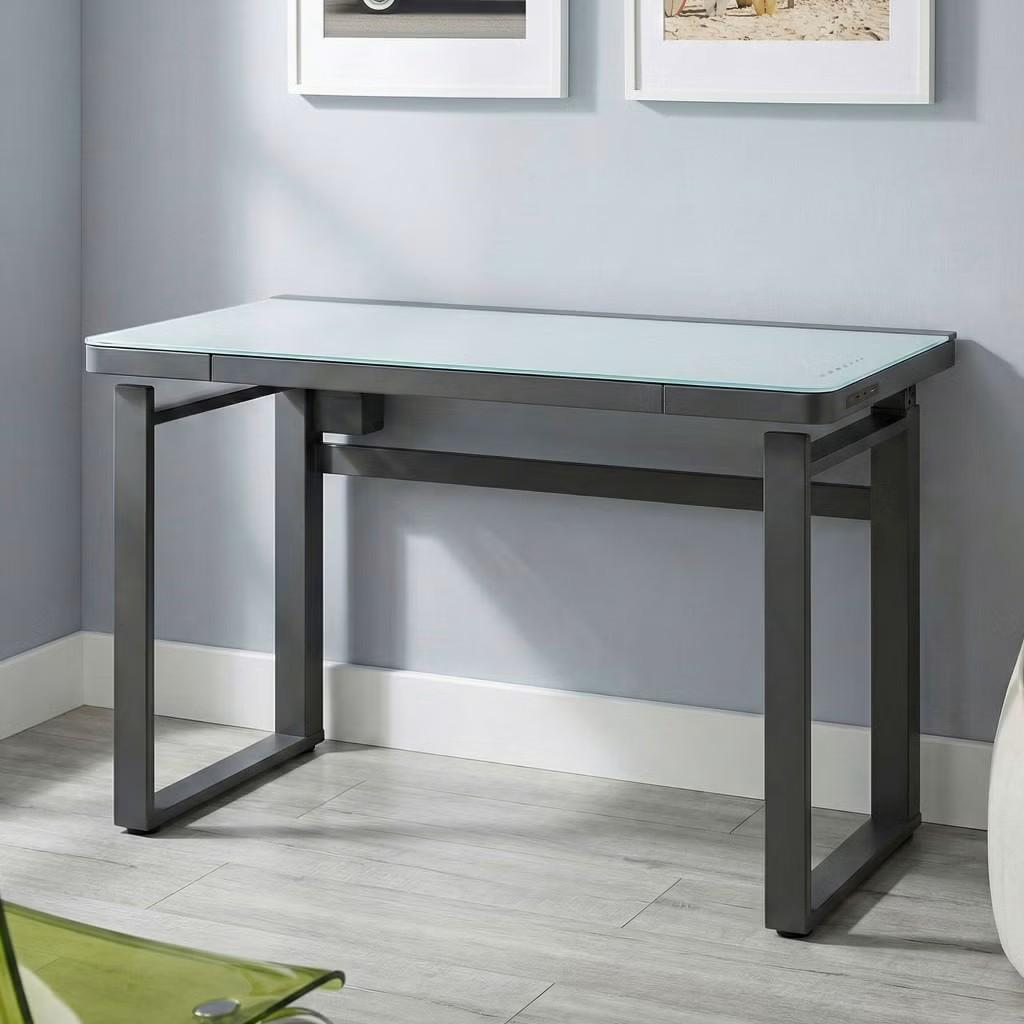 Tresanti Aurora 47” Adjustable Height Desk with LED Lighting, Height Adjustable From 29.3” - 47”
