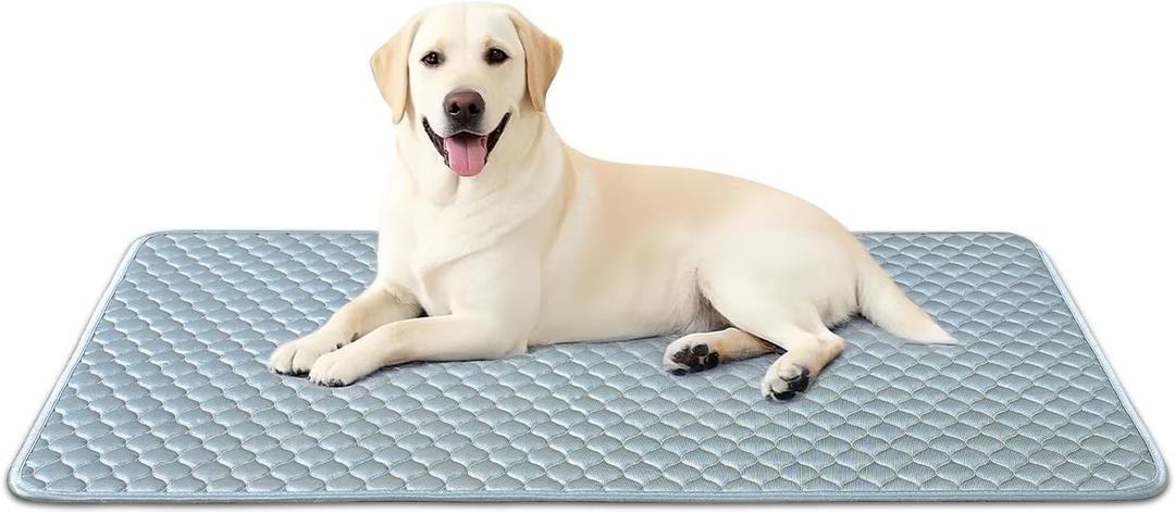 Dog Crate Pad for Dog Cages Soft Tricot Kennel Pad Anti-Slip Dog Bed Mat for Crates Durable Washable All Season Pet Beds Blue 42280.2inch