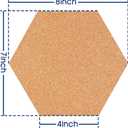 10 Pack Cork Bulletin Board Hexagon - Decorative Display Boards, 1/2" Thick Self-Adhesive Cork Board Tiles for Home Office Decor, School Message Board (10 Pcs)
