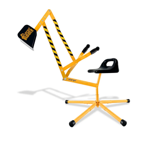 Stargo Kids Excavator Toy Sand Digger on Wheels, Steel Sandbox Digger Toys for Boys, Sand Toys Ride On Excavator, Beach Toys