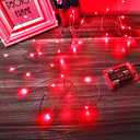 Ariceleo Led Fairy Lights Battery Operated, 1 Pack Mini Battery Powered Copper Wire Starry Fairy Lights for Bedroom, Christmas, Parties, Wedding, Centerpiece, Decoration (5m/16ft Red)