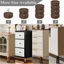 Sopicoz Wood Bed Risers, Heavy Duty Wood Blocks, 1 inch Stackable to 2 inch 3 inch 4 inch High, Furniture Risers for Couch Sofa Cabinet Ottoman End Table (4pcs Round)