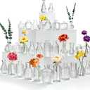 36PCS Glass Bud Vases Set, Small Flower Vase for Centerpieces in Bulk, Mini Vintage Vase for Wedding, Home, Table Decorations, Party, Office & Event Dcor