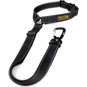 Mighty Paw Dog Seat Belt For Car Headrest - Distraction Free Driving, Heavy-Duty Aviation Grade Aluminum Carabiner, and Tactical Buckle.Adjustable Dog Seatbelt Harness for Small, Medium and Large Pets