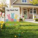9 x Easter Garden Flag Double Sided 12x18 Inch - Happy Easter Bunny Spring Yard Outdoor Banner, Vertical Farmhouse Decoration for Home & Garden