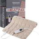 Berkshire Weighted Heating Pad for Pain Relief -12"x24" Electric Heat Wrap with 10 Heat Settings, Auto Shut Off -Targets Back, Neck, Shoulder, Leg, Abdomen Cramps -Machine Washable & Portable