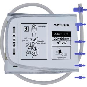 XXXL Blood Pressure Cuff for Big Arms 12.6-26 (32-66CM)-Compatible with Omron and Most Other Brands, Includes 6 Connectors (Light Grey)