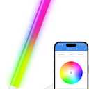 Rechargeable LED Glow Sticks, Smart App Control Music Sync Concert Light Stick, 16M Colors & 213 Modes, 1200mAh Long-Lasting Glowsticks for Parties, Festivals, Weddings & Raves