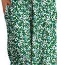 Womens Summer Casual Jumpsuits Baggy Wide Leg Floral Overalls Rompers for women 2025 With Pockets (L)
