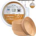 Air Fryer Liners Disposable 100 PCS-6.3 inches, Tiktok Must Have for Kitchen, Unbleached Non-Stick Baking Parchment Sheet