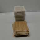 Storage Bins with Lids 6 Packs, Plastic Storage Bins with Bamboo Lids for Pantry Organization and Storage Containers for Shelves Drawers Desktop Closet Playroom Classroom Office Home, White