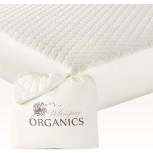 100% Cotton Organic Mattress Pad - Breathable & Cooling Mattress Protector Full Size - Premium 300GSM Quilted and Machine Washable - Fairtrade & GOTS Certified Bed Protector (Ivory, Full) (King)