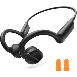 Open Ear Headphones Bluetooth Bone Conduction Wireless Headphones, 2025 New Bluetooth 5.3 Wireless Sports Earbuds with Mic, 12HRS Playtime IPX5 Waterproof Earphones for Exercise Workouts (Black)