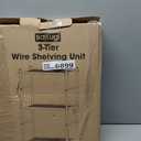 Storage Shelves - 3 Tier Shelf Organizer, Sturdy Metal Garage Shelving with Adjustable Leveling Feet, Space-Saving Shelves Organizer for Pantry, Laundry, Kitchen (18" x 12" x 30", Black)