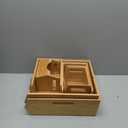 [Upgraded] 3tier Stackable Bamboo Pantry Storage Bins, Potato and Onion Storage Baskets with Handles, Removable Divider, Pantry Organizer Holder for Kitchen, Office, Cabinet, Fruit Storage