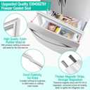 Upgraded 5304502761 Freezer Door Seal Replacement for Frigidaire Refrigerator Door Gasket Replacement 241778302 5304502840 Freezer Door Gasket for Kenmore Refrigerator Door Seal for Electrolux Fridge