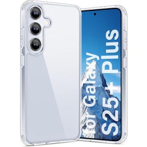 Vakoo Case for Samsung Galaxy S25+ Plus | Clear Anti-Yellowing, Hard Back, Military-Grade Drop Protection, Supports Wireless Charging - Transparent