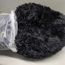 Hoewina Dog & Cat Bed, 20in Cat Beds for Indoor Cats, Calming Donut Bed for Puppy and Kitten, Washable Round Fluffy Pet Bed for Small Medium Dogs and Cats (Black)