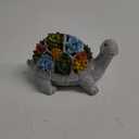 Nacome Solar Garden Outdoor Statues Turtle with Succulent and 7 LED Lights - Lawn Decor Tortoise Statue for Patio, Balcony, Yard Ornament - Unique Housewarming Gifts