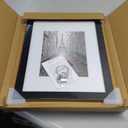 Americanflat 9x12 Picture Frame with Shatter-Resistant Glass - Use as 6x8 Frame with Mat or Display 9x12 Photo Without Mat - Signature Collection - Picture Frames for Tabletop and Wall Display - Black