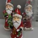 Hodao Santa Claus Decorative Figurine - Home Decor - Autumn Thanksgiving - Handcrafted - Perfect Choice for Christmas Home Decor and Indoor Holiday Display(3 PCS) (Red)