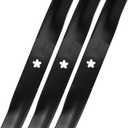 173921 173920 180054 48 inch Deck Mulching Mower Blades for Craftsman Poulan Husqvarna Z248F YTH2348 YTH24V48 YTH2148 YTH24K48 48" PB20VA48 2748GLS 532180055 532173921 532180054 5 Point Star (Black)
