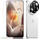 Screen Protector for OnePlus 13, 2 Pack Soft TPU Screen Protector Screen Protector + 2 Pack Camera Lens Protector, Full Coverage, Fingerprint Unlock for OnePlus 13