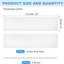uxcell 2pcs Door Kick Plate, 8 x 30 Inches Aluminum Kick Plate Door Plate, 2 mm Thickness, for Exterior Front Door or Back Door, White